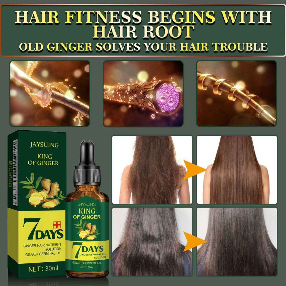 Jaysuing Ginger Hair Oil: Gentle Daily Care for Silky, Shiny Tresses - Image 6