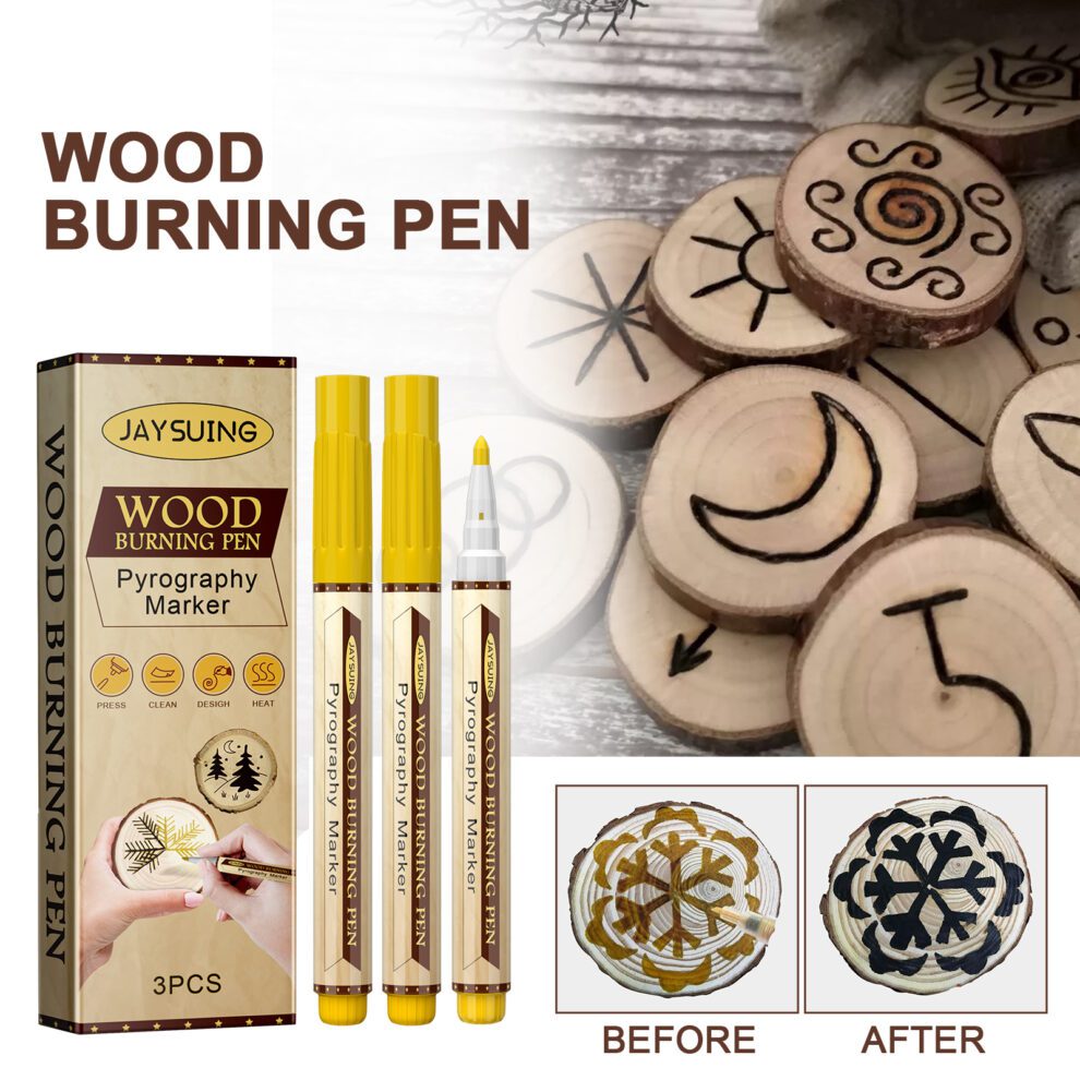 Jaysuing Handmade Wood Burning Pen - Diy Art Tool for Coasters & Crafts - Image 2