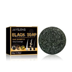 Jaysuing Natural Black Soap Shampoo – Gentle Daily Care for Thick Shiny Hair