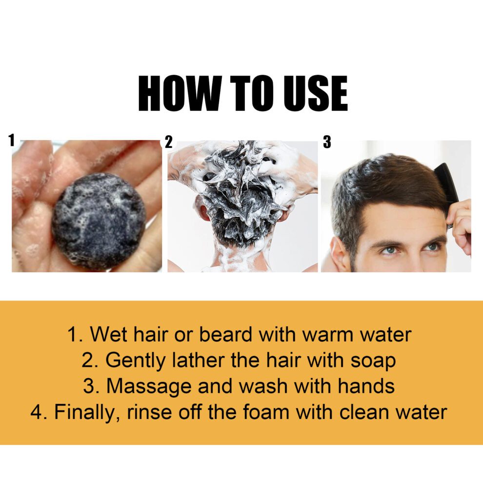 Jaysuing Natural Black Soap Shampoo – Gentle Daily Care for Thick Shiny Hair - Image 6
