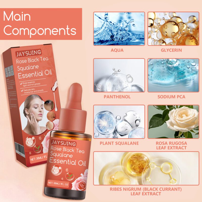 Jaysuing Rose Black Tea Squalane Serum - Gentle Daily Glow Nourisher - Image 5