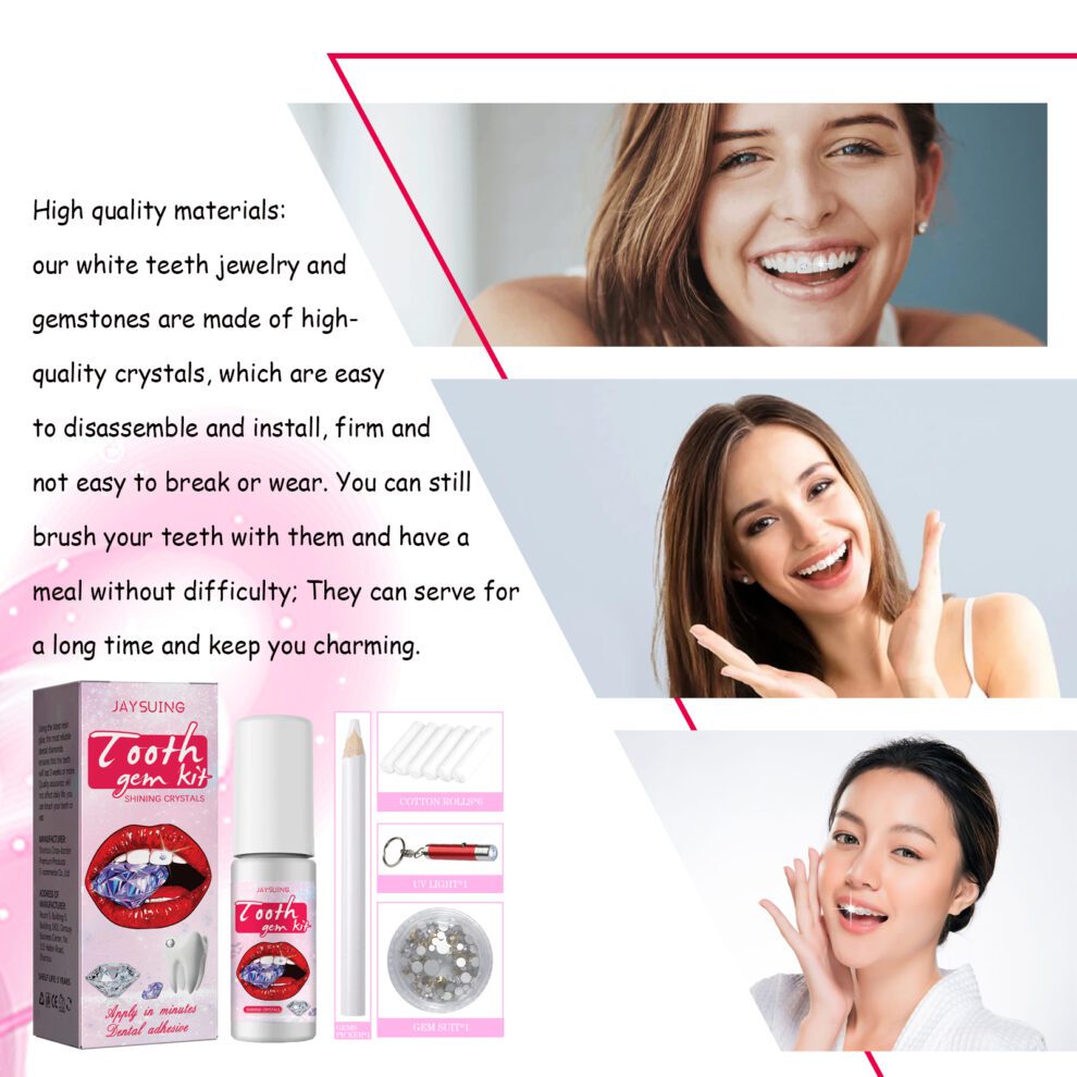 Jaysuing Tooth Gem Kit - Shimmering Natural Care, Easy Install Daily Sparkle - Image 3