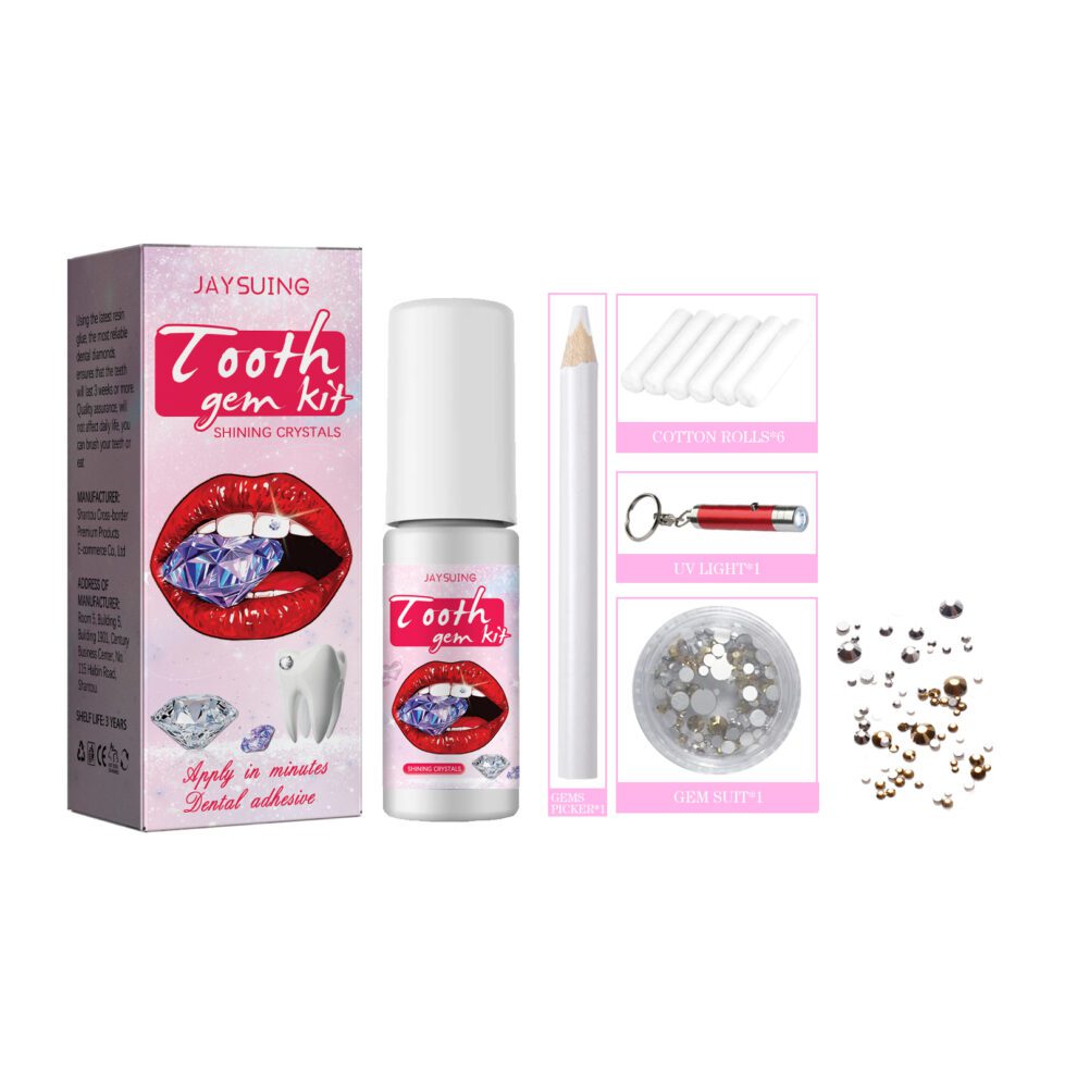 Jaysuing Tooth Gem Kit - Shimmering Natural Care, Easy Install Daily Sparkle