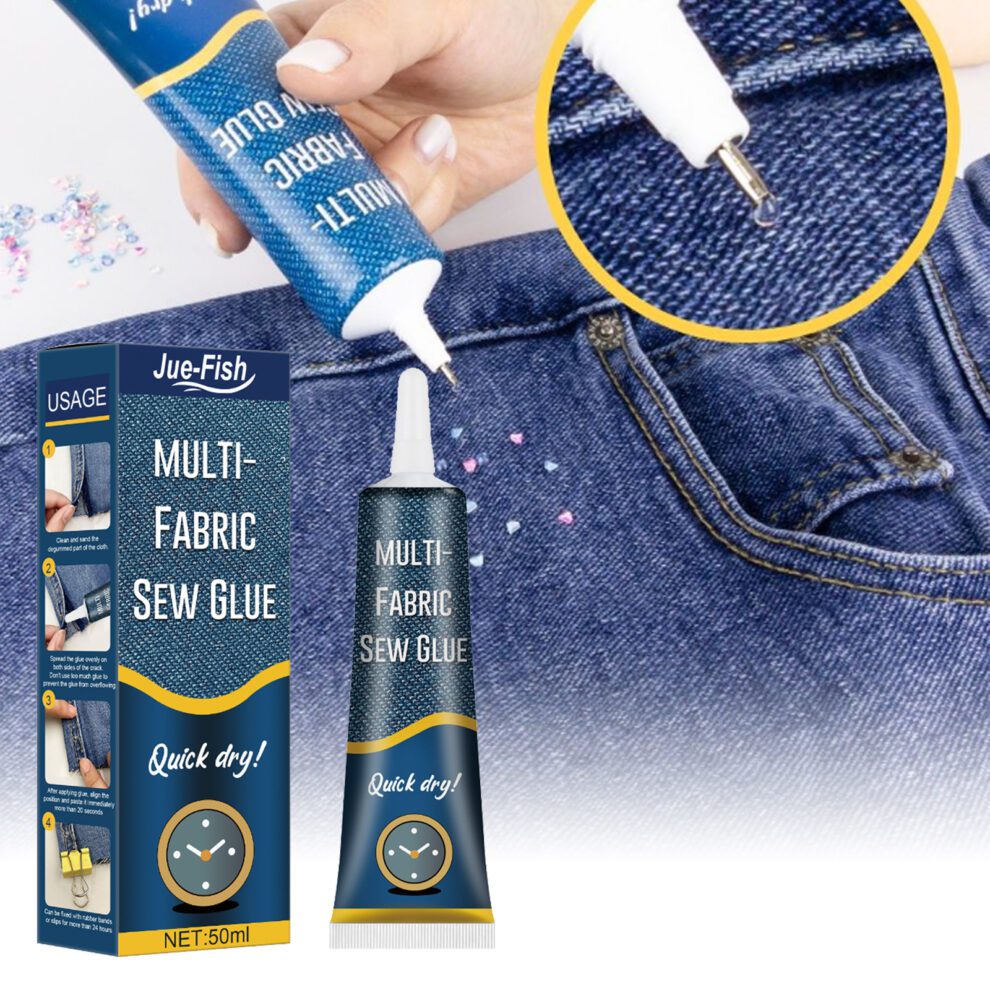 Jue-Fish Daily Care Fabric Glue - Gentle Ripped Jeans Repair - Image 4