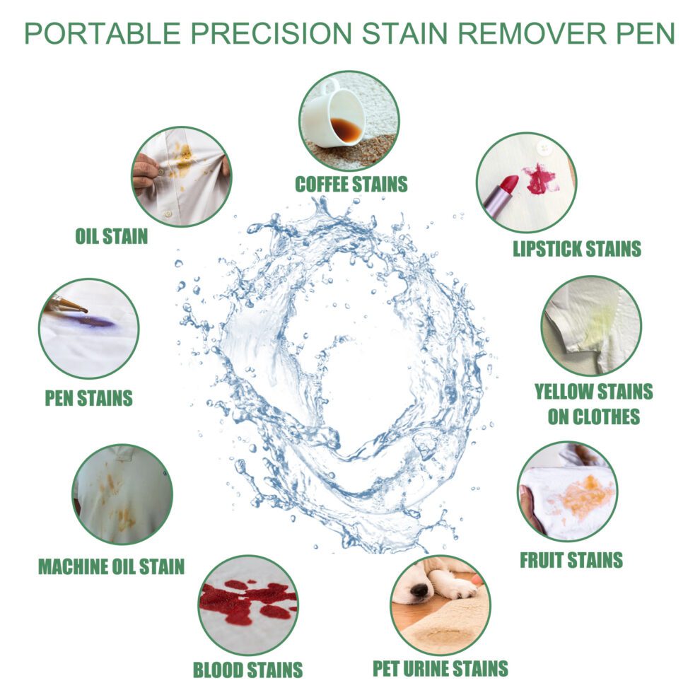 Jue-Fish Portable Stain Remover Pen - Natural Daily Care for Fresh Clothes - Image 4
