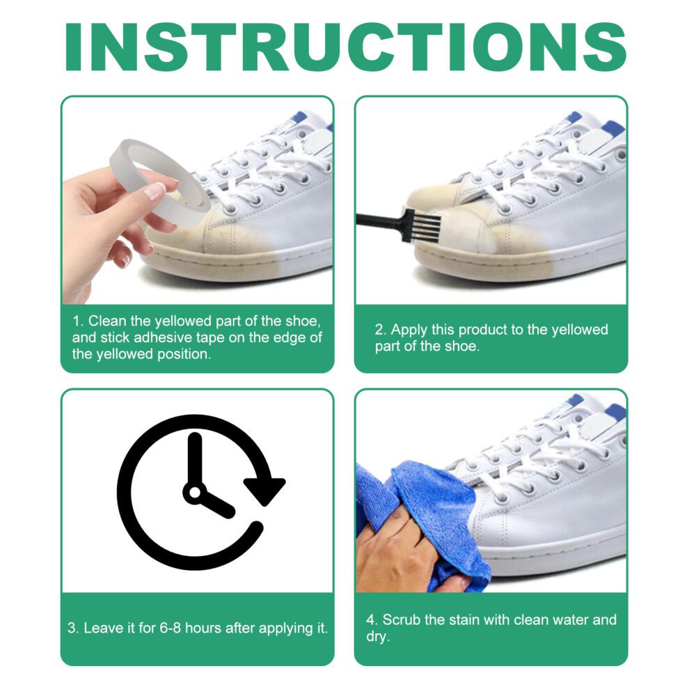 Jue-Fish White Shoe Care Natural Whitening Gel – Keep Fresh & Bright - Image 5