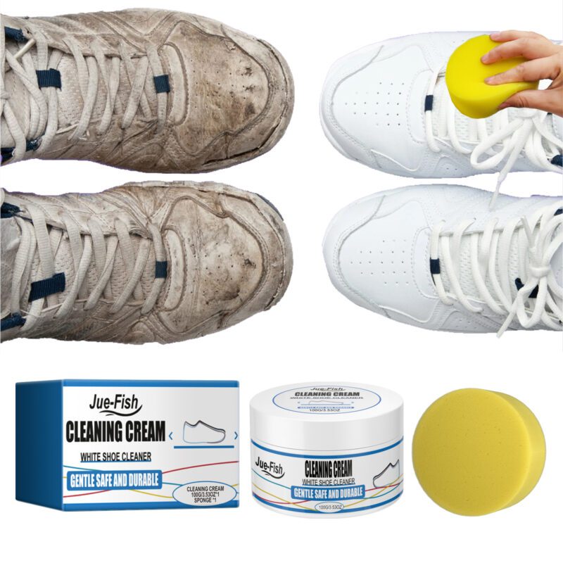 Jue-Fish White Sports Shoes Cleaning Cream - Natural Daily Freshness Care - Image 2