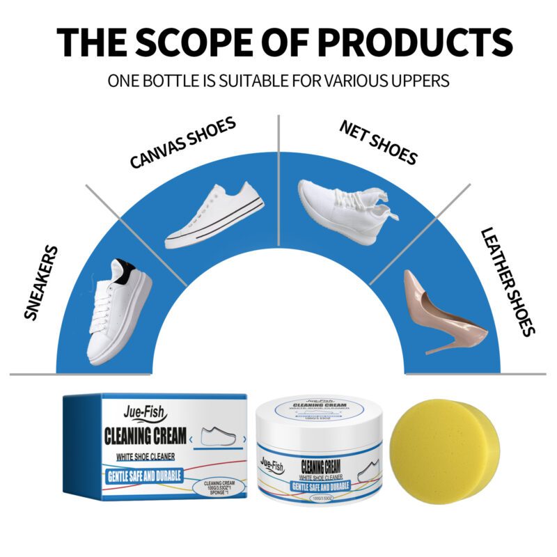 Jue-Fish White Sports Shoes Cleaning Cream - Natural Daily Freshness Care - Image 3