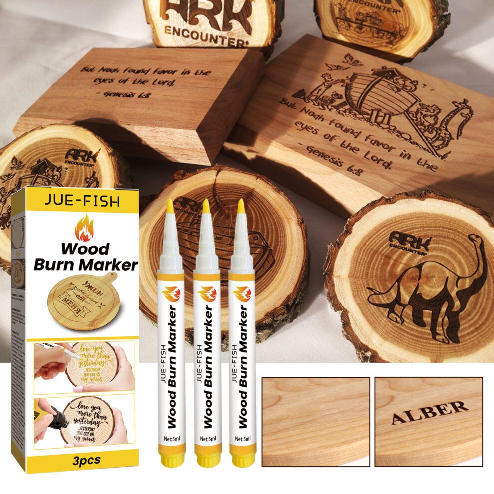 Jue-Fish Wood Burning Marker | DIY Coaster Craft Pen for Wood Art - Image 2