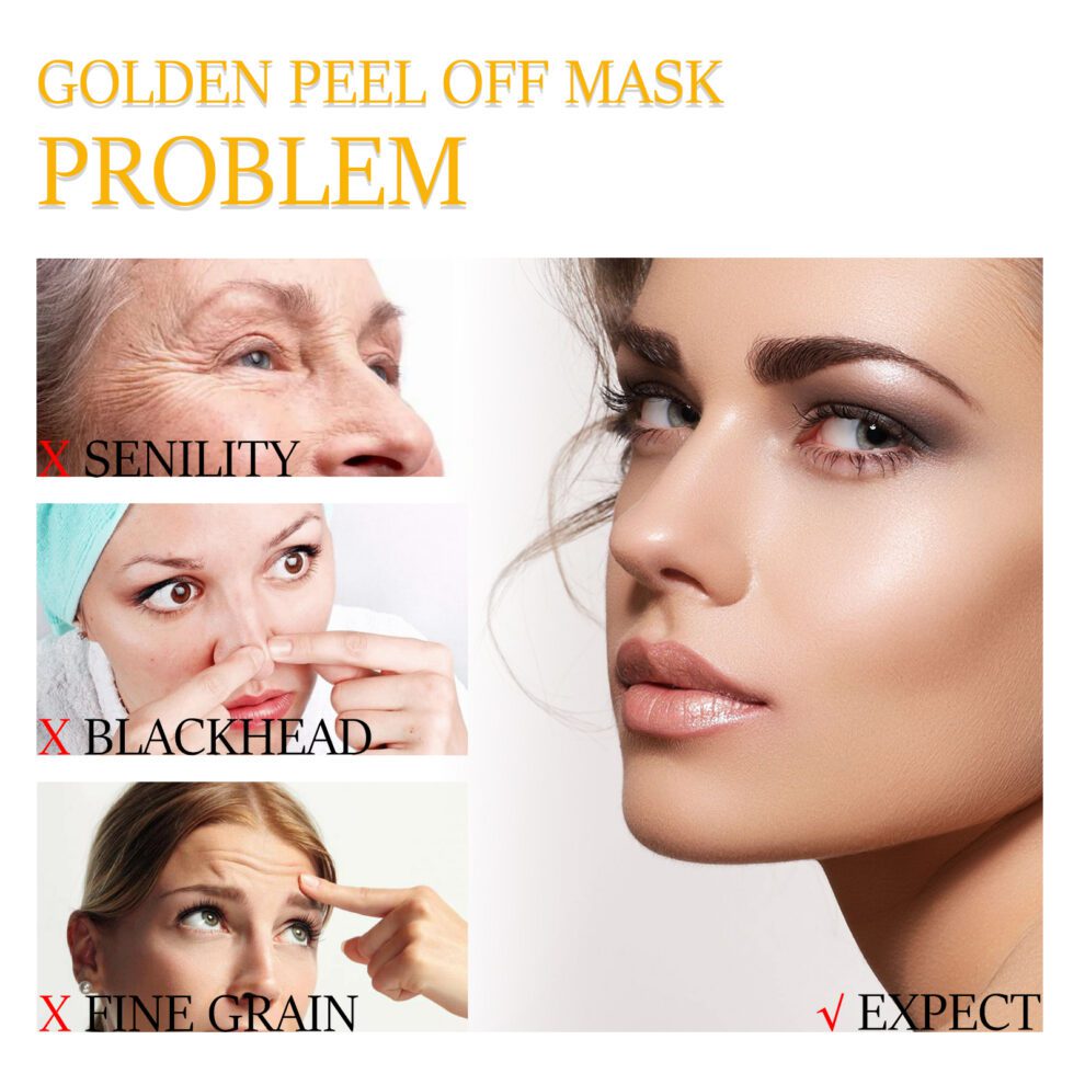 OUHOE 24K Gold Peel Mask - Gentle Daily Care for Glowing Skin - Image 4