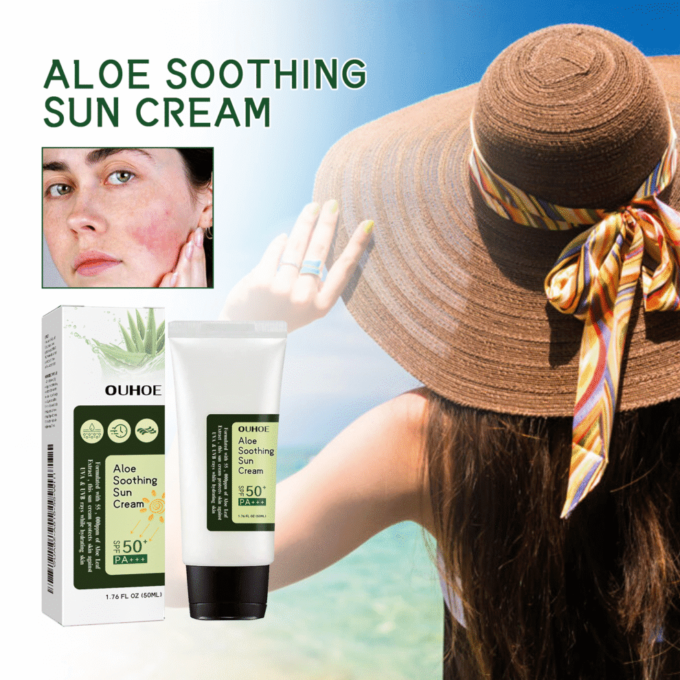 OUHOE Aloe Vera Daily Cream - Soothing Hydration, Glowing Skin - Image 2