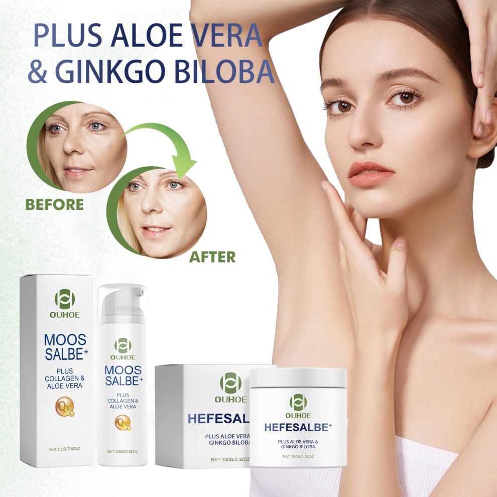 OUHOE Aloe Vera & Ginkgo Daily Cream - Gentle Nourish & Smooth Skin - Image 2