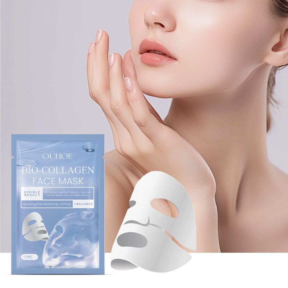 OUHOE Bio-Collagen Daily Glow Mask - Natural Hydration, Smooth Skin - Image 2