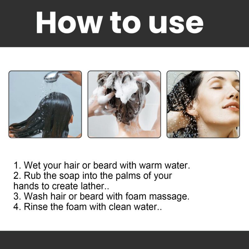 OUHOE Black Hair Soap - Natural Daily Care for Shiny Tresses - Image 6