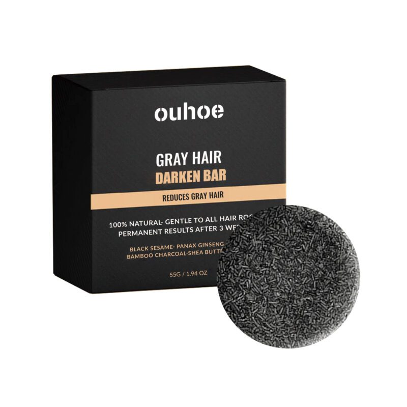 OUHOE Black Hair Soap - Natural Daily Care for Shiny Tresses