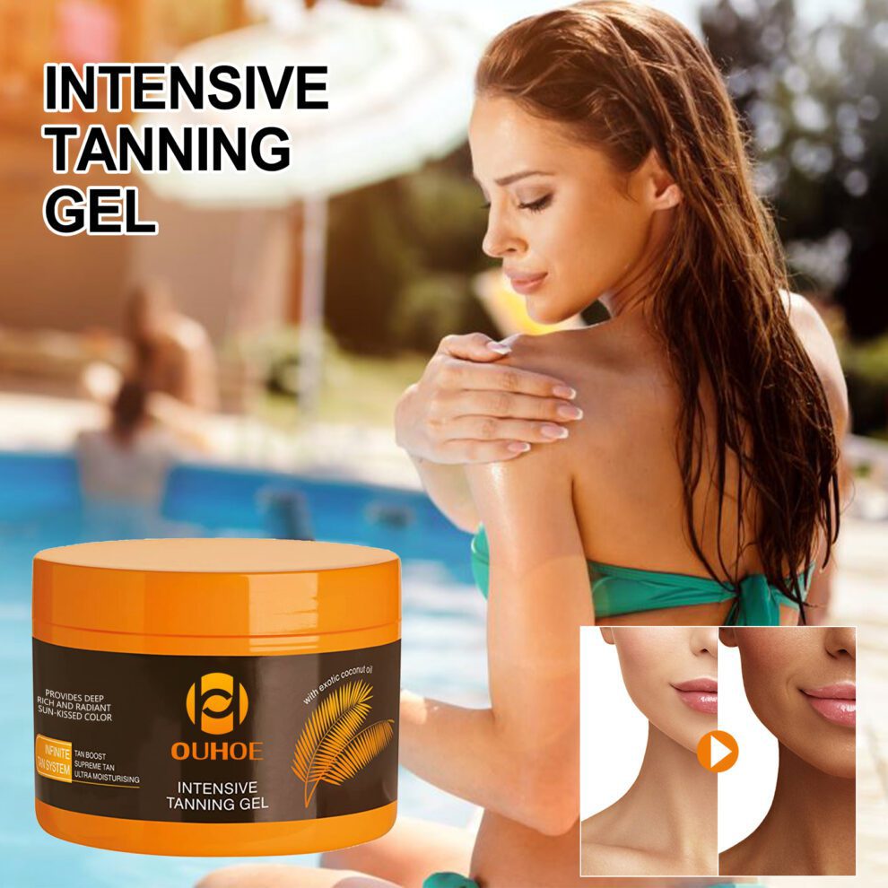 OUHOE Black Natural Tanning Gel - Daily Hydration for Glowing Skin - Image 2