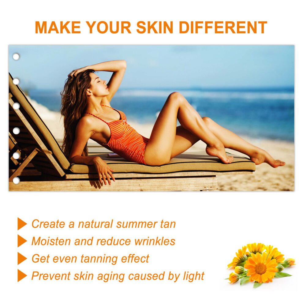 OUHOE Black Natural Tanning Gel - Daily Hydration for Glowing Skin - Image 3