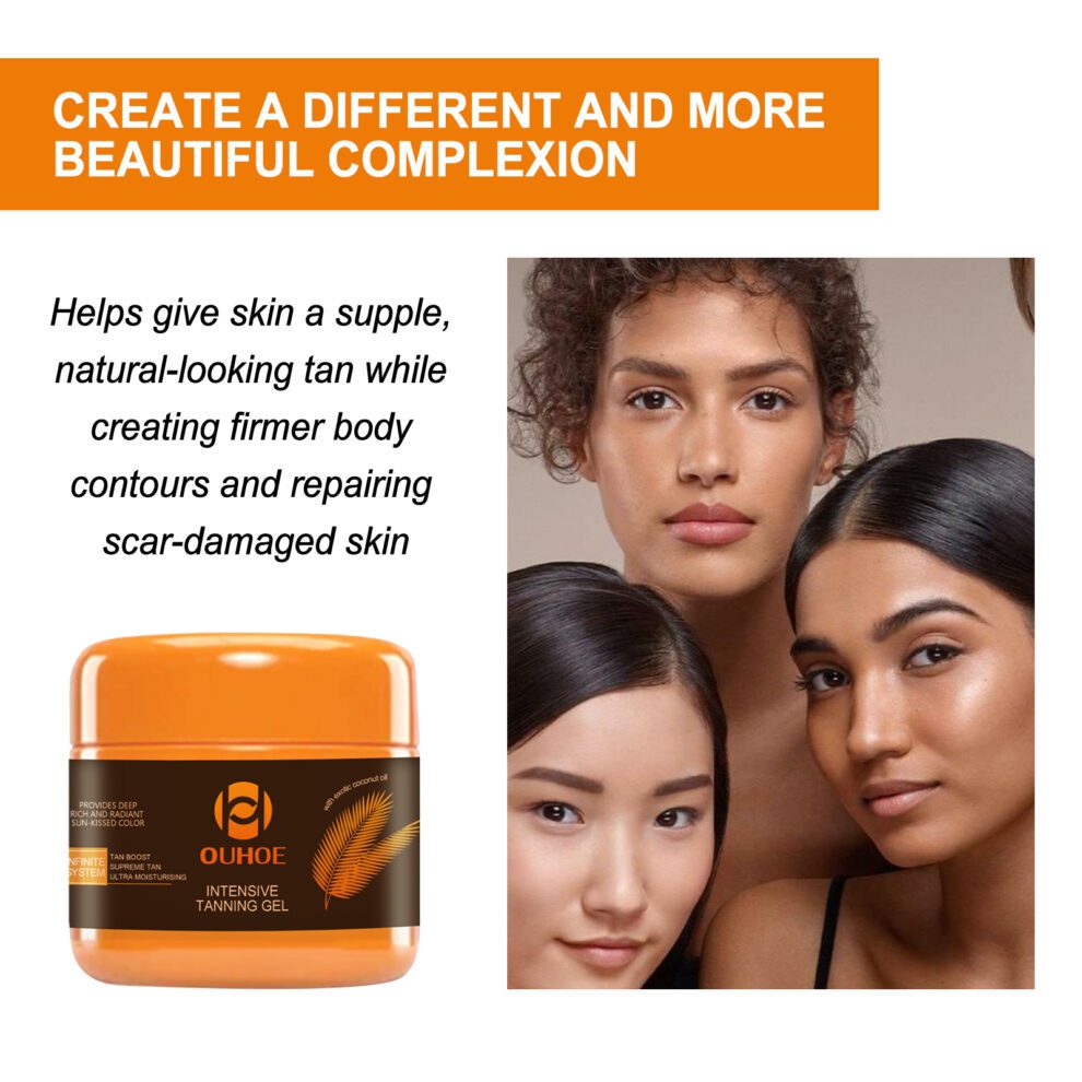 OUHOE Black Natural Tanning Gel - Daily Hydration for Glowing Skin - Image 4