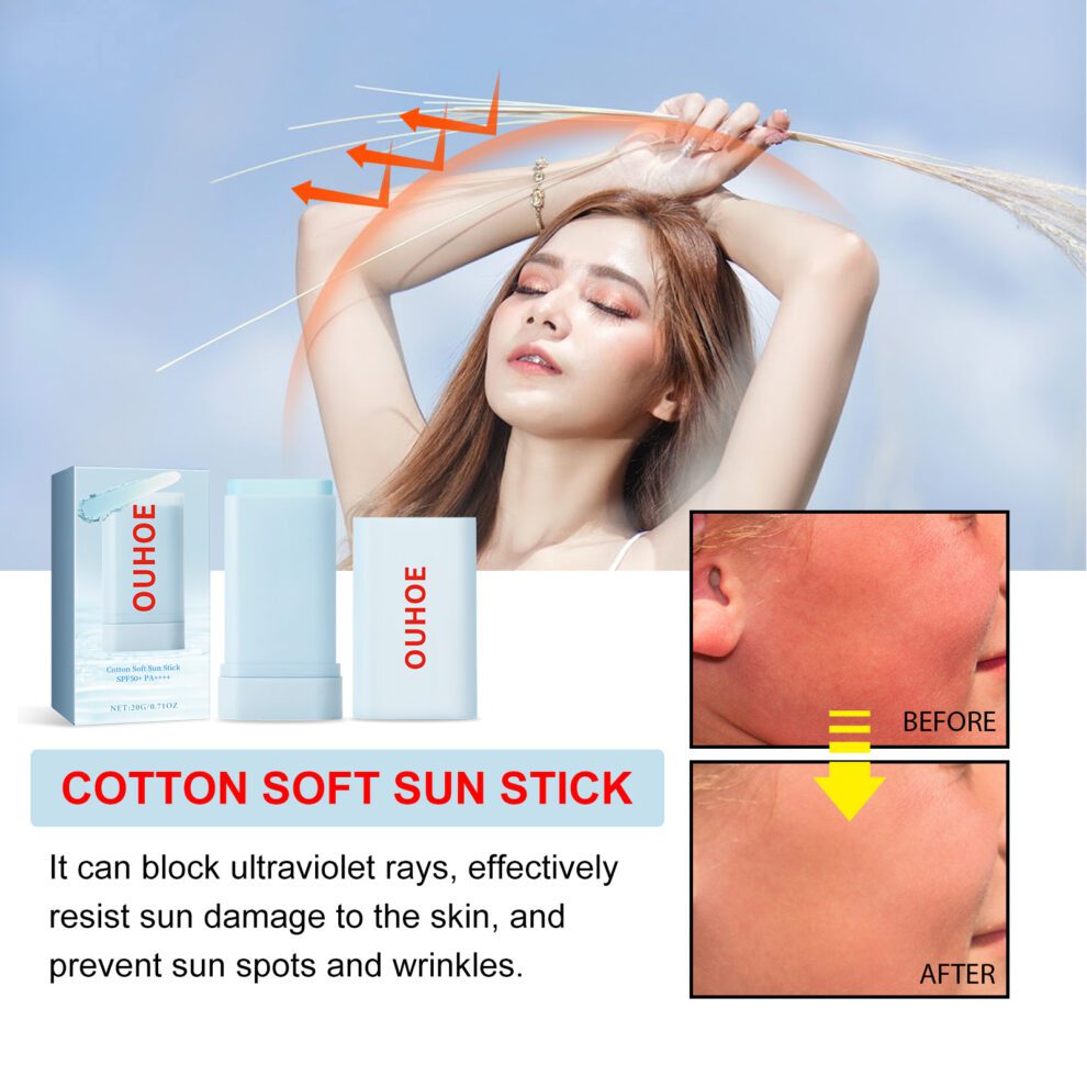 OUHOE Gentle Cotton Daily Care Stick - Natural, Refreshing, Non-Sticky - Image 6