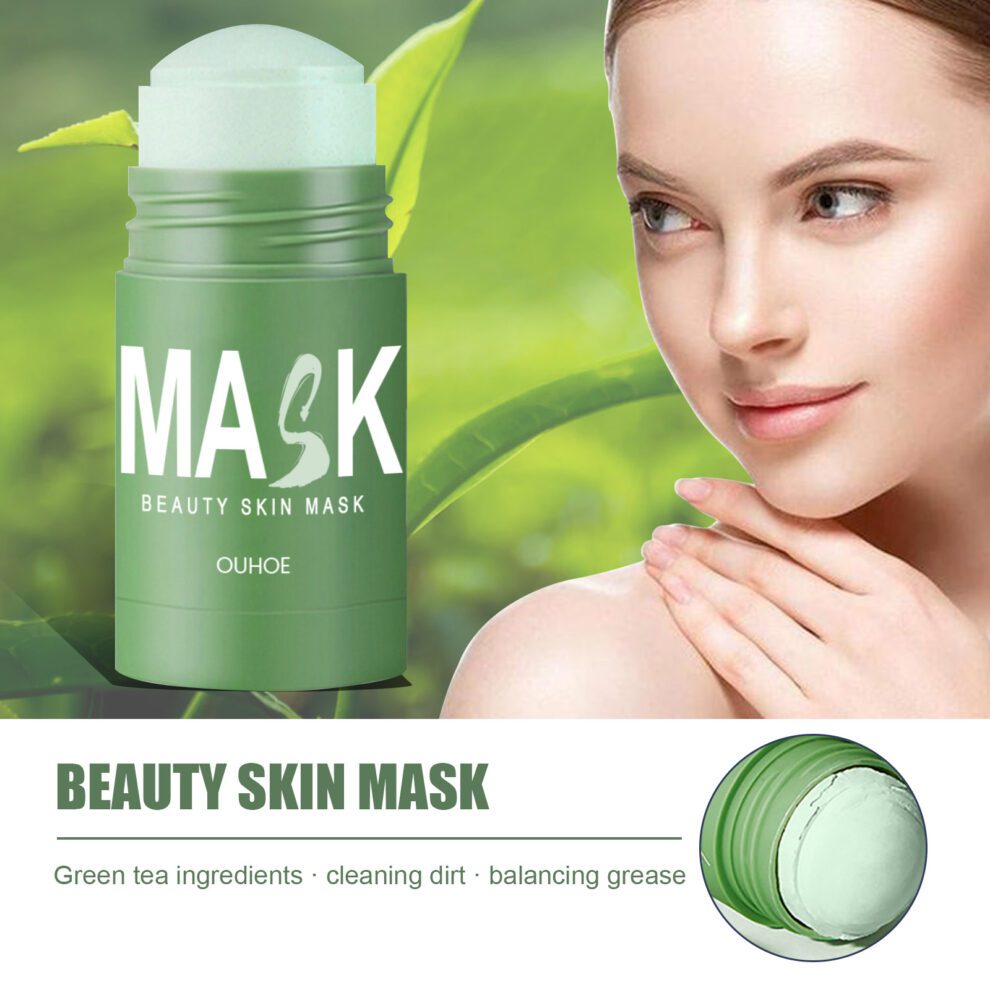 OUHOE Green Tea Mask Stick - Natural Daily Care for Soft, Shiny Skin - Image 4
