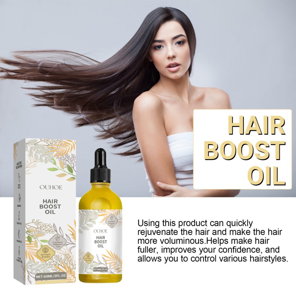 OUHOE Natural Hair Oil - Rosemary, Castor, Coconut | Gentle Daily Care & Soft Shine - Image 3