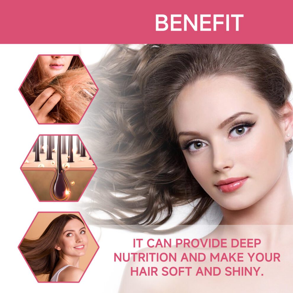 OUHOE Natural Hair Oil: Tame Frizz, Smooth Shine, Gentle Daily Care - Image 3