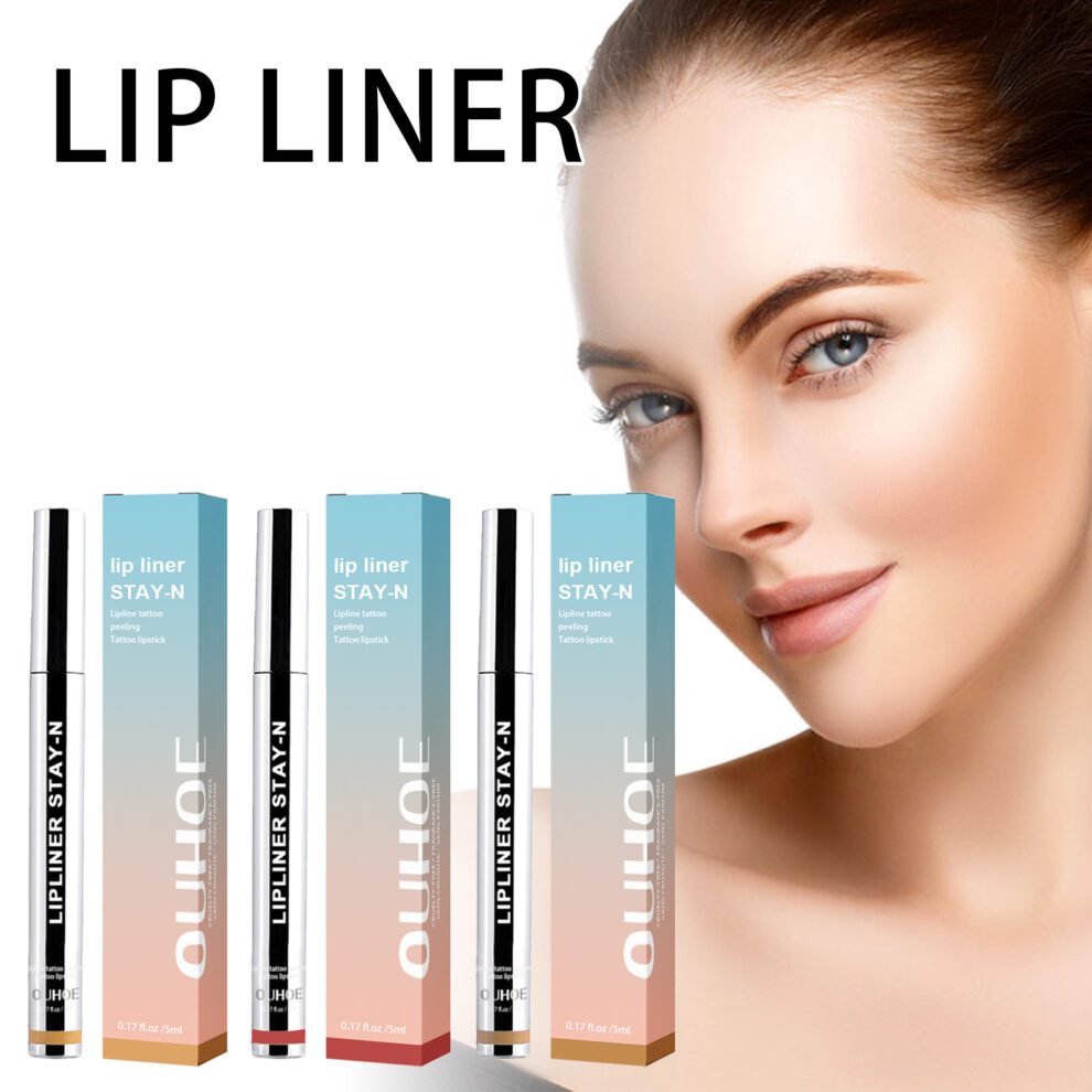 OUHOE Natural Lip Liner (Dark Brown) Nourish Lips, Long-Lasting Care - Image 2