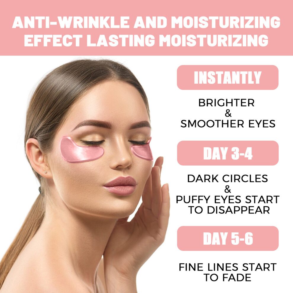 OUHOE Pink Rose Eye Mask: Hydrate & Brighten Daily Eye Care - Image 4