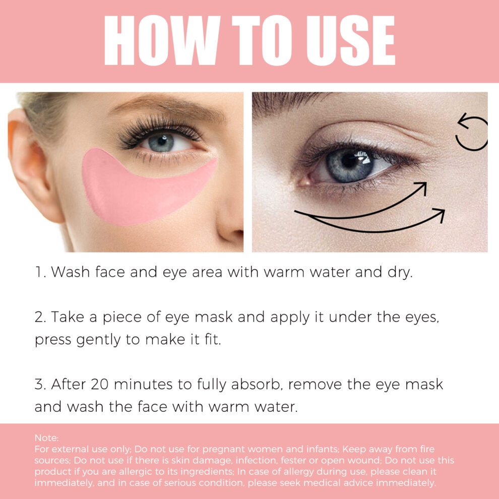 OUHOE Pink Rose Eye Mask: Hydrate & Brighten Daily Eye Care - Image 6