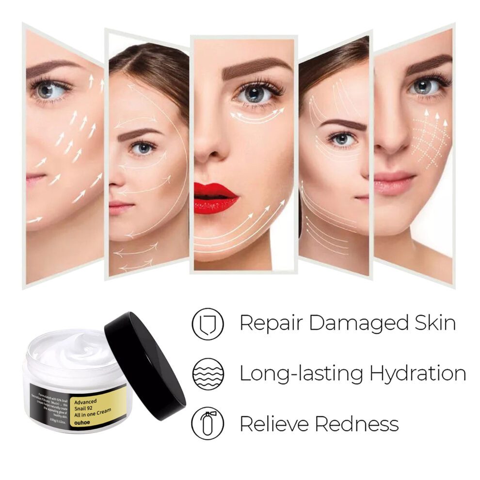 OUHOE Snail Cream - Gentle Daily Care for Soft, Glowing Skin - Image 5