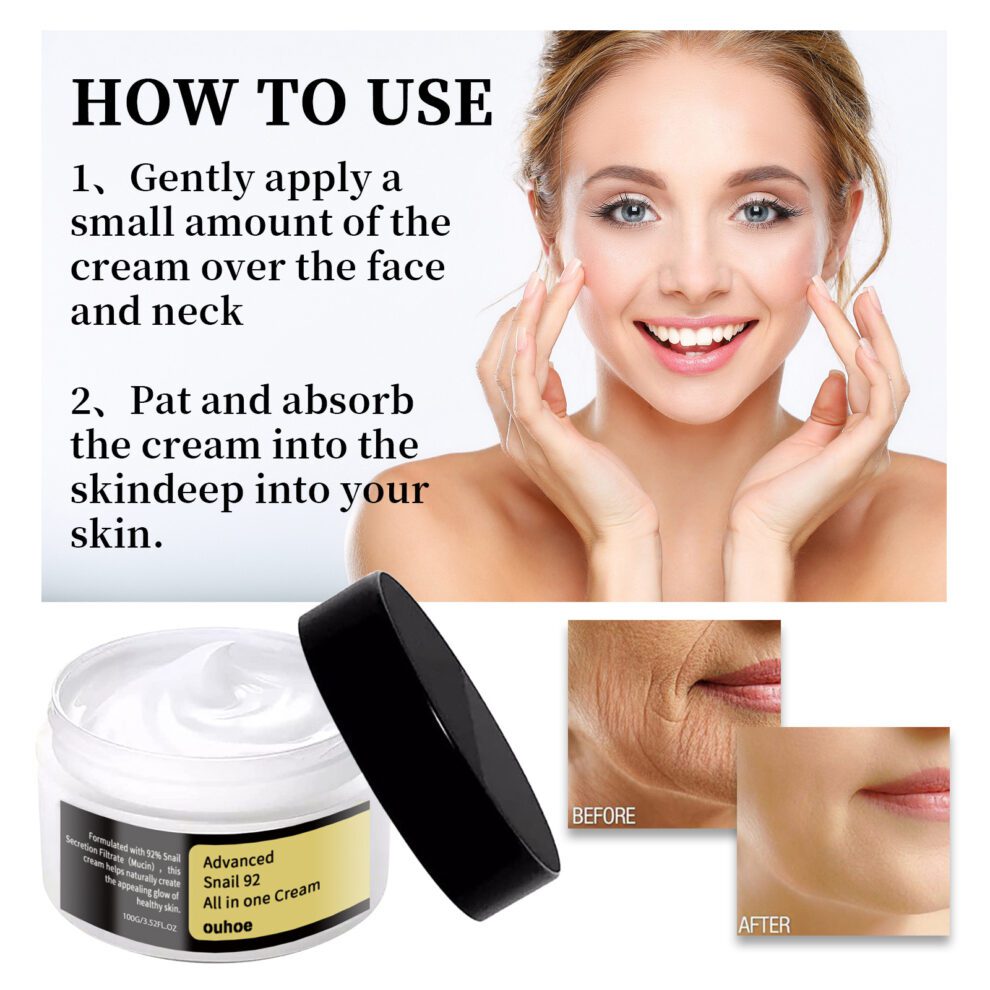 OUHOE Snail Cream - Gentle Daily Care for Soft, Glowing Skin - Image 7