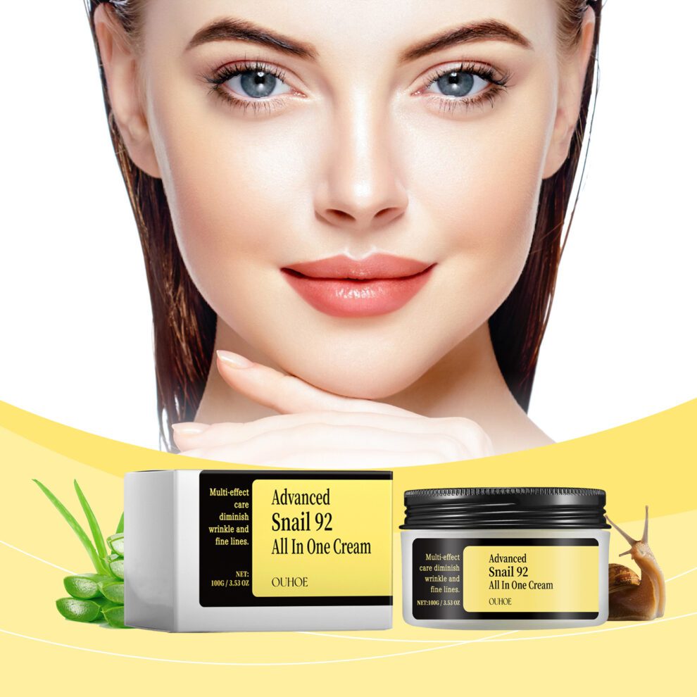 OUHOE Snail Daily Care Cream - Hydrating Nourish for Gentle Glow - Image 2