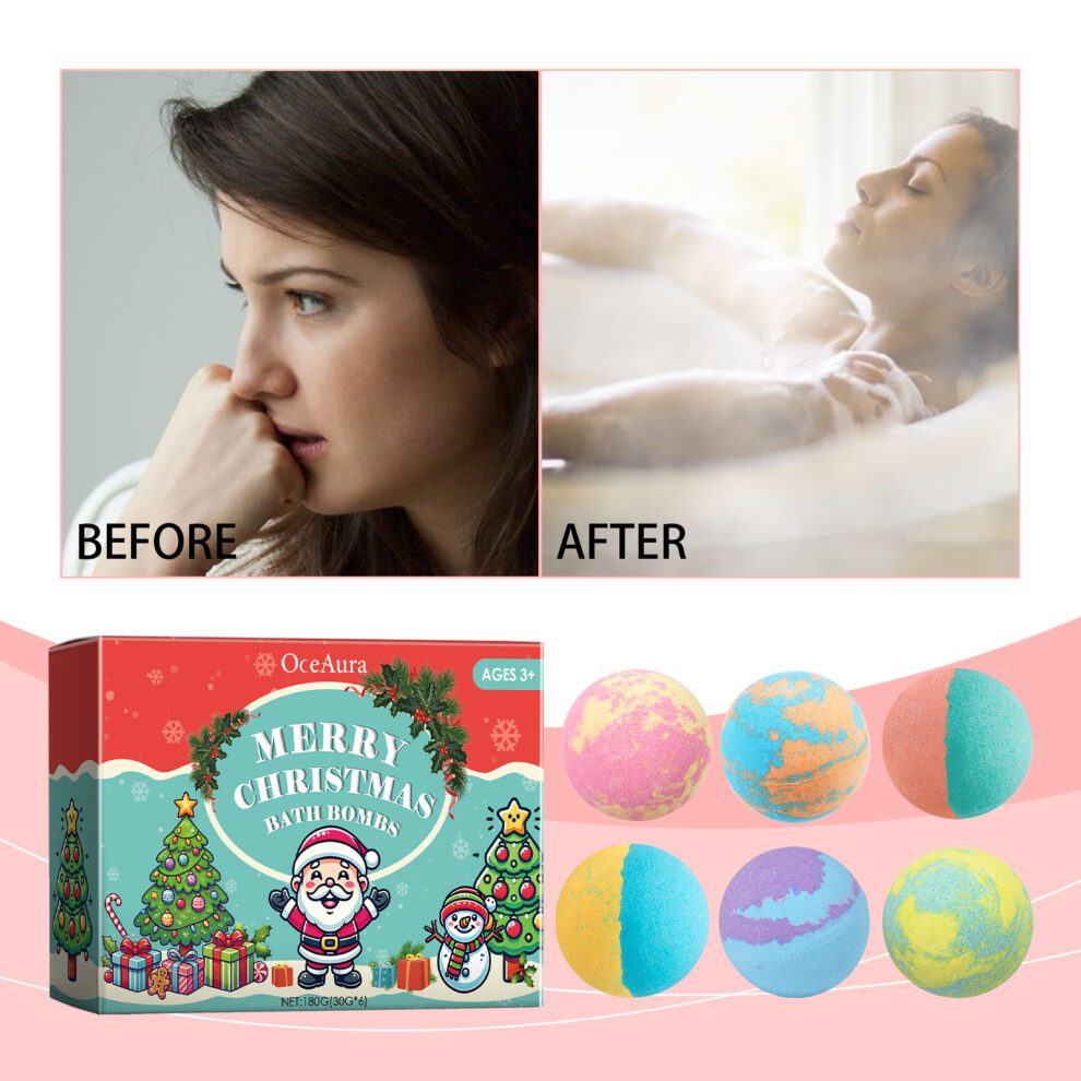 OceAura Christmas Bath Bomb - Fragrant Natural Plant Daily Care Delight - Image 2