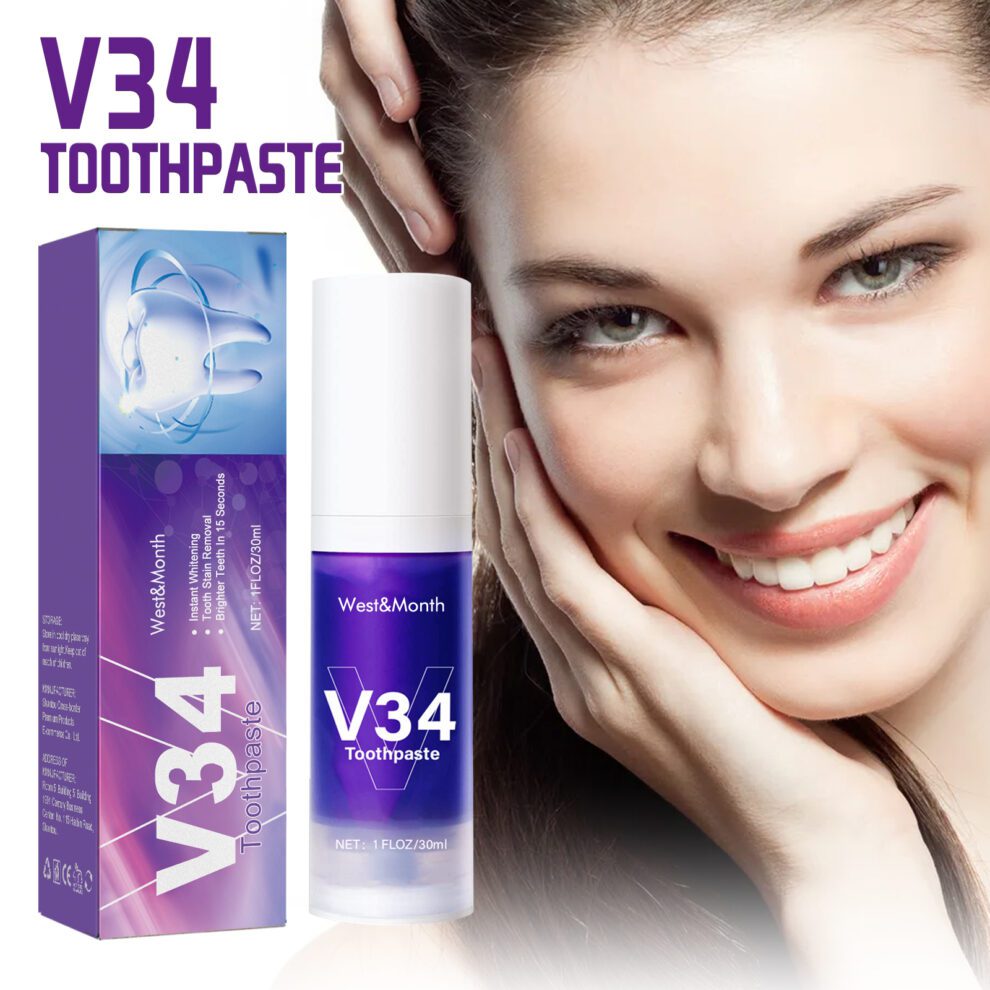 West&Month V34 Natural Toothpaste – Gentle Daily Care, Bright Smile Fresh - Image 2