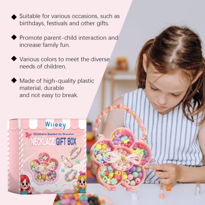 Wiieey Kids Beaded DIY Jewelry Set - Fun Creative Play for Girls - Image 3