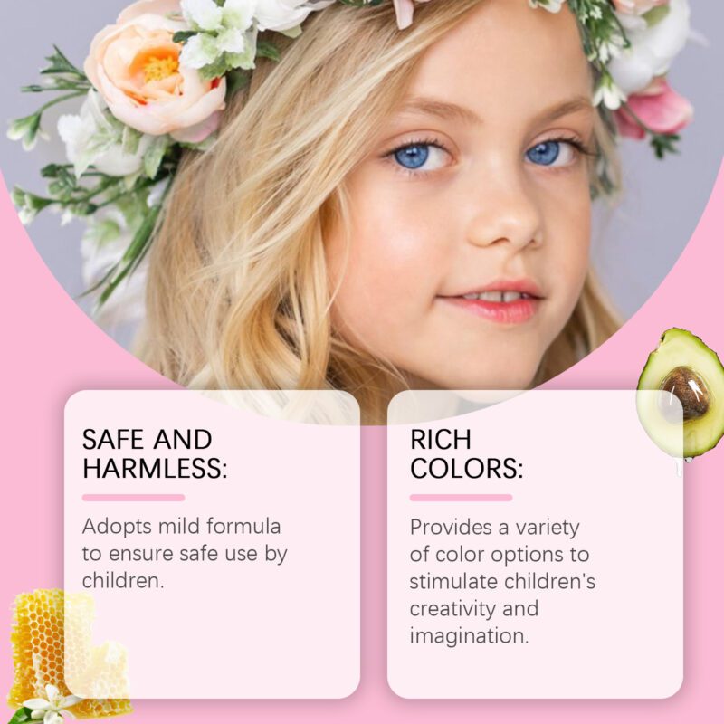 Wiieey Kids Natural Makeup Gift Set - Fun Play Lipstick Eyeshadow - Image 4