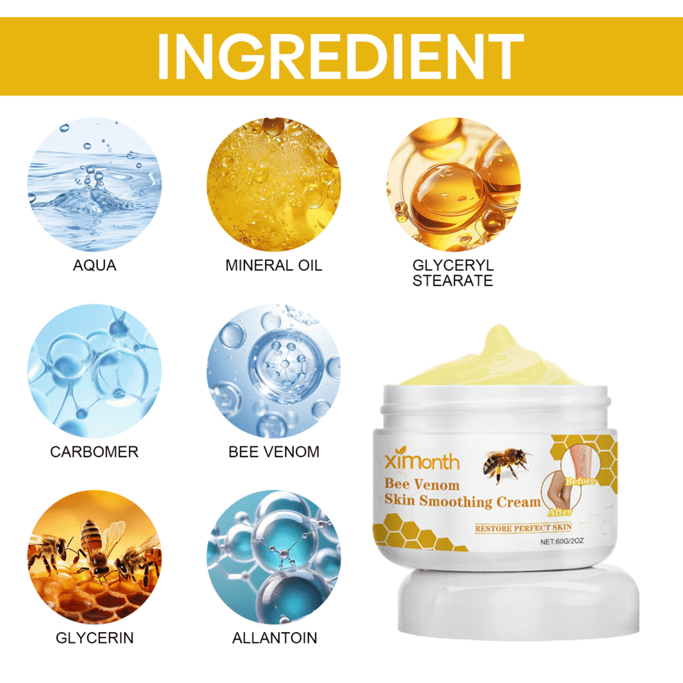 Ximonth Natural Bee Venom Leg Cream - Gentle Daily Care & Moisturize - Image 5