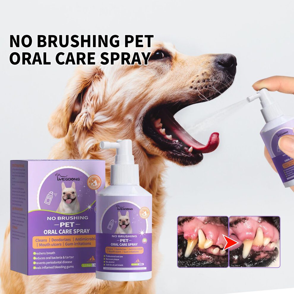 Yegbong Pet Fresh Breath Spray: Natural Daily Care for Dogs & Cats